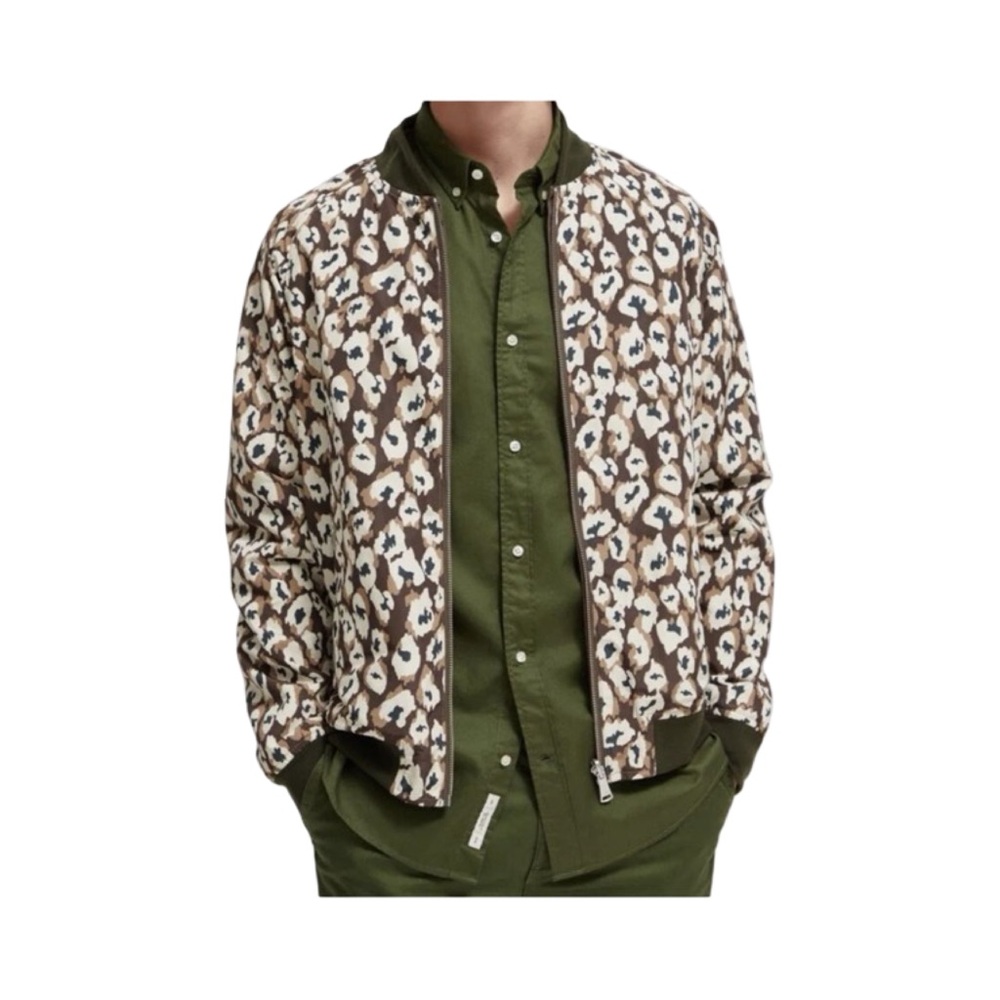 Scotch & Soda Brown and Tan Bomber Jacket - Picture 6 of 14